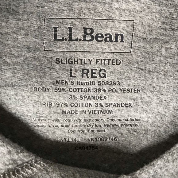 Large L.L. Bean Men's Bean's Comfort Camp Hoodie Hoody Sweatshirt With Logo - Picture 5 of 12